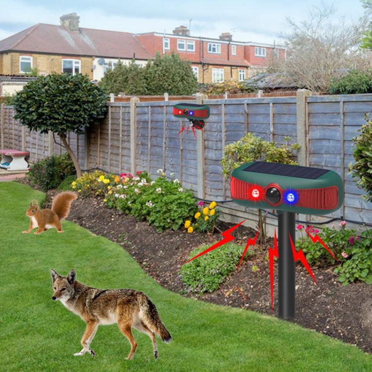 N911Y Outdoor Solar Alarm Infrared Sensor Sound And Light Animal Repeller