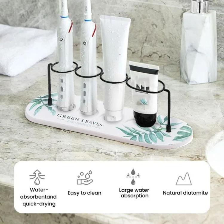Diatomite Washstand Absorbent Mat Non-slip Toothbrush Holder