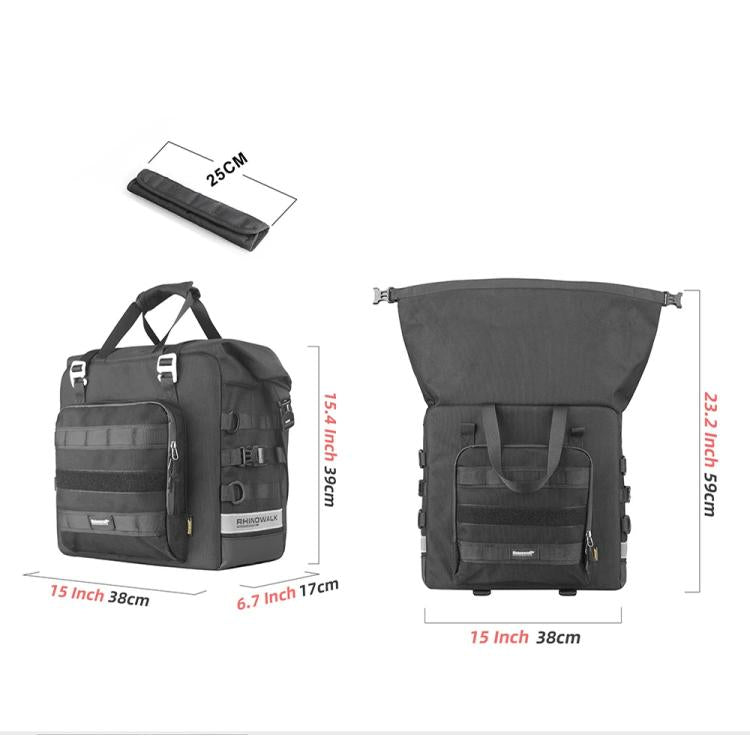 Rhinowalk MTR2050 25L-32L Expandable Large Capacity Quick-release Motorcycle Side Bag