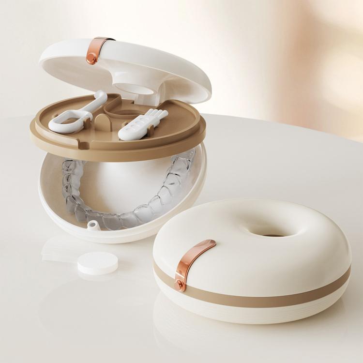 Portable Invisible Braces Box Denture Orthodontic Storage Case with Tooth Hook Set