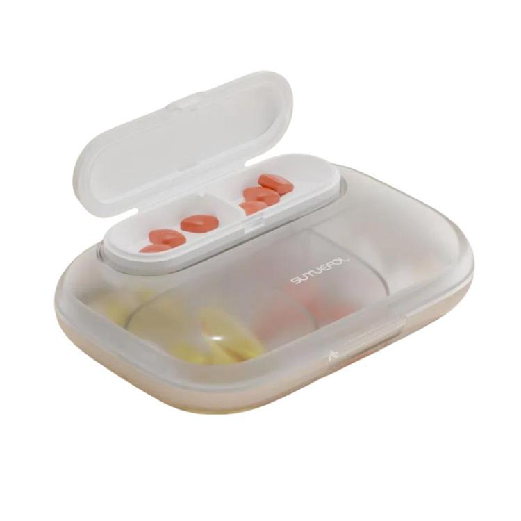 Portable Pill Box Dispenser Sealed Large Capacity Seven Days a Week Medication Organizer