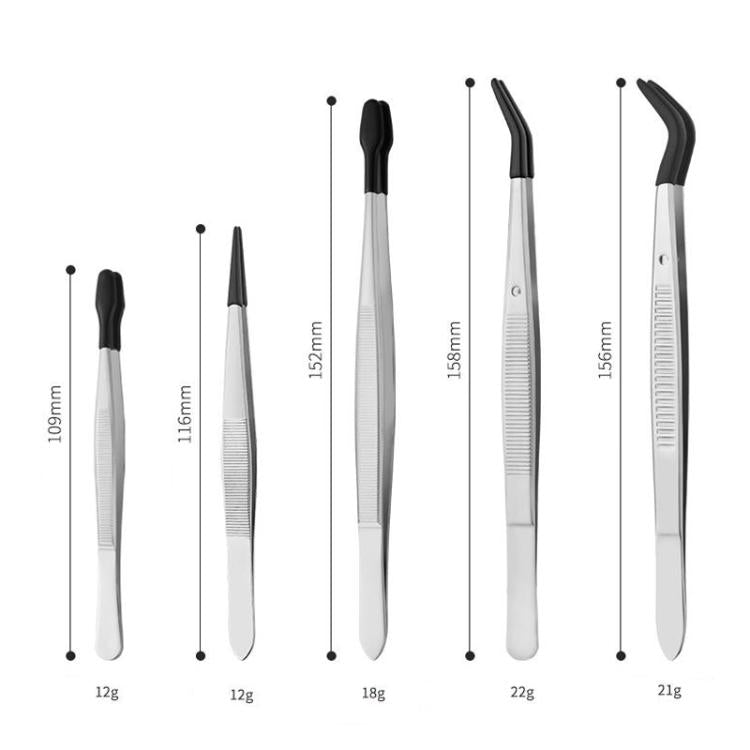 Dip Molded Stamp Clip False Eyelash Auxiliary Clip Stainless Steel Tweezer Tools