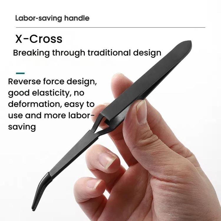 Stainless Steel Silicone Head Reverse Clip Nail Shaping Clip False Eyelash Clip