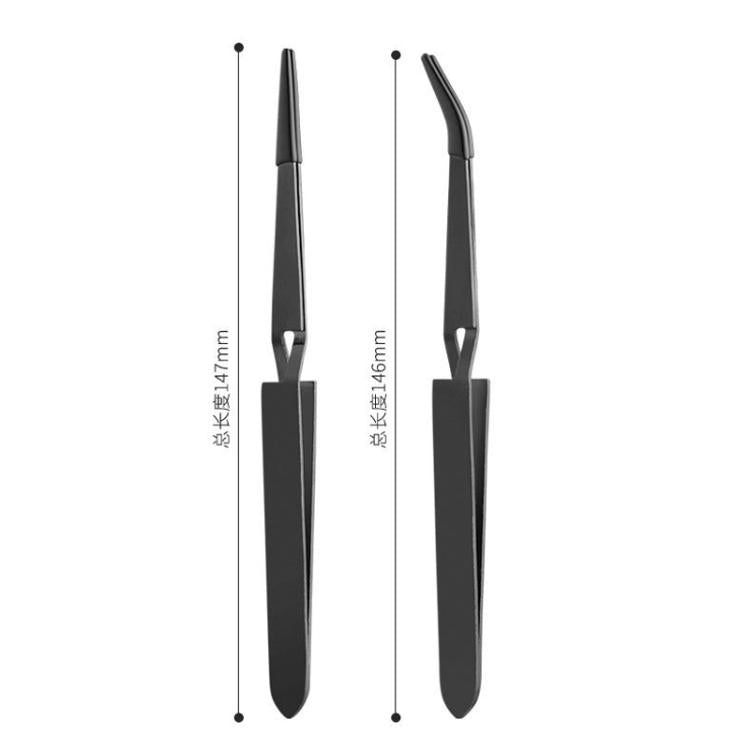 Stainless Steel Silicone Head Reverse Clip Nail Shaping Clip False Eyelash Clip