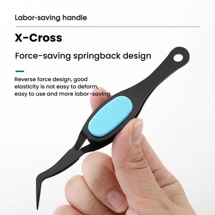 Stainless Steel Reverse Tweezers False Eyelash Nail Positioning DIY Reverse Clip