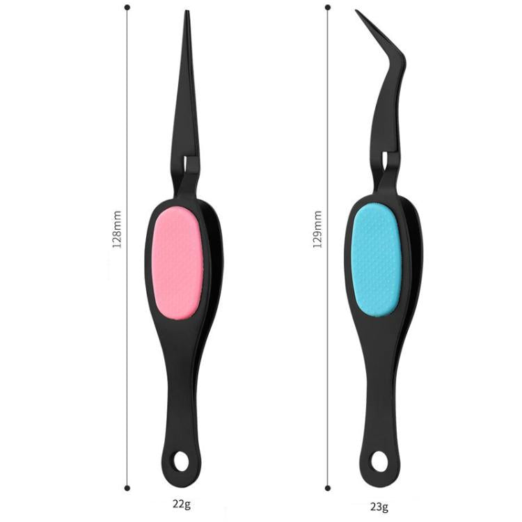 Stainless Steel Reverse Tweezers False Eyelash Nail Positioning DIY Reverse Clip