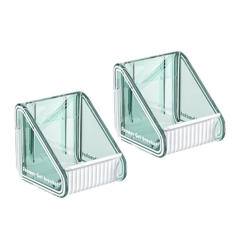 2pcs  /Pack Wall-mounted Shower Gel Shampoo Holder with Adjustable Hole Distance