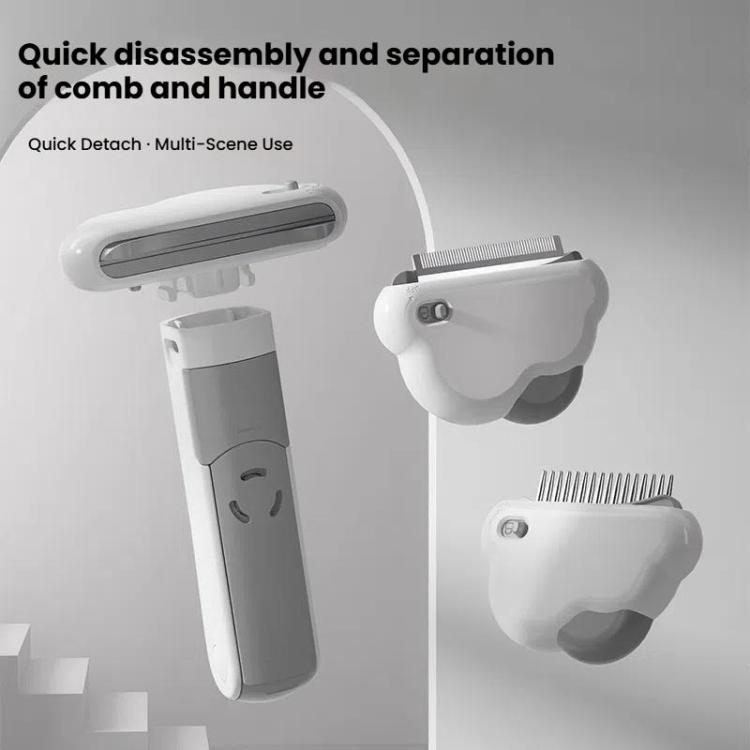 3-in-1 Pet Grooming Comb Sticky Roller for Cats and Dogs, Removes Loose Hair, Detangles