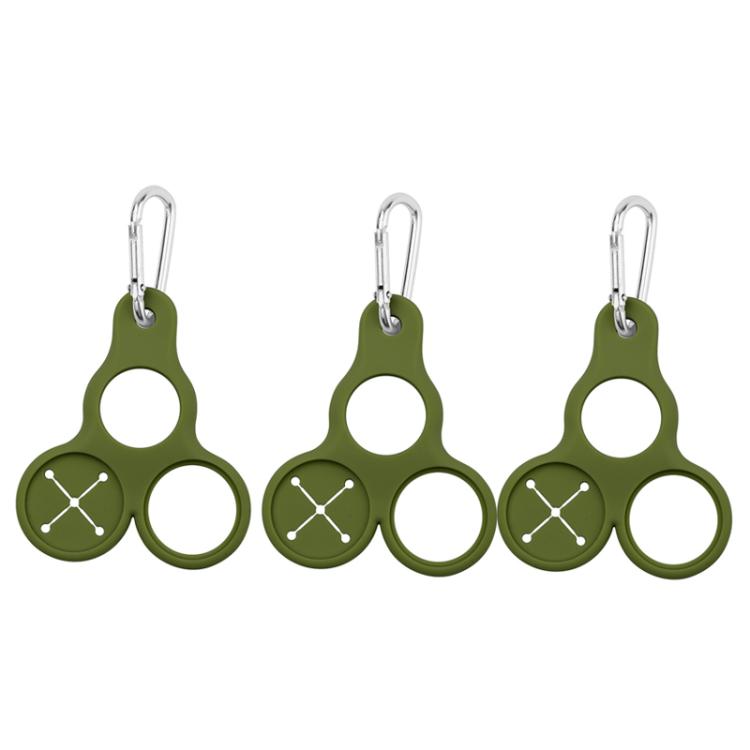 3pcs Outdoor Mountaineering Water Bottle Buckle 3-hole Silicone Towel Portable Holder