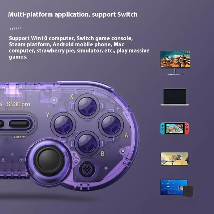 8BitDo SN30 Pro Retro Special Edition Translucent Wireless Bluetooth Multi-Platform Gamepad