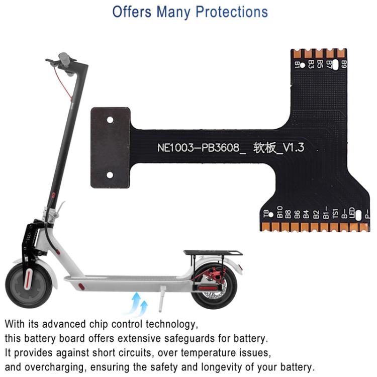 For Xiaomi M365 / 1S Electric Scooter BMS Soft Board Circuit Board Edge Bar Battery Protection Panel