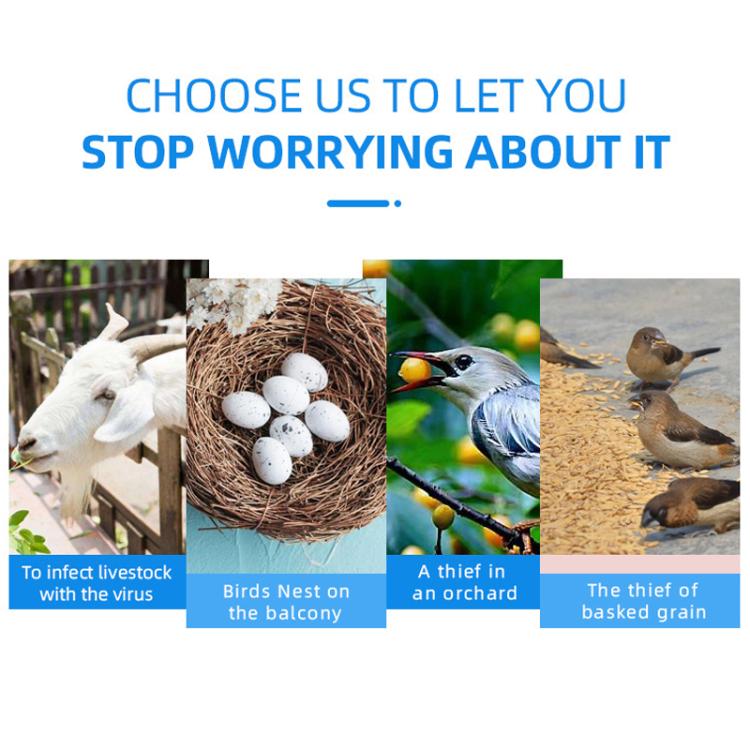 USB Rechargeable Doors Windows Ultrasonic Animal Bird Repeller