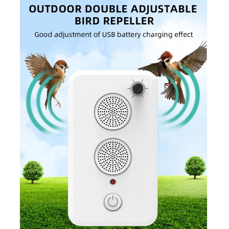 USB Rechargeable Doors Windows Ultrasonic Animal Bird Repeller