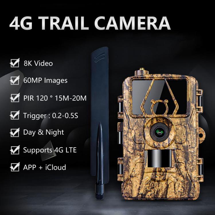 4G Hunting Camera Night Vision SIM Card HD 8K 60MP Photo Video Hunting Camera
