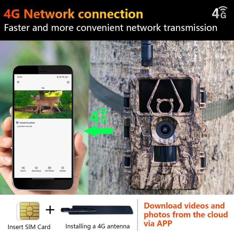 4G Hunting Camera Night Vision SIM Card HD 8K 60MP Photo Video Hunting Camera