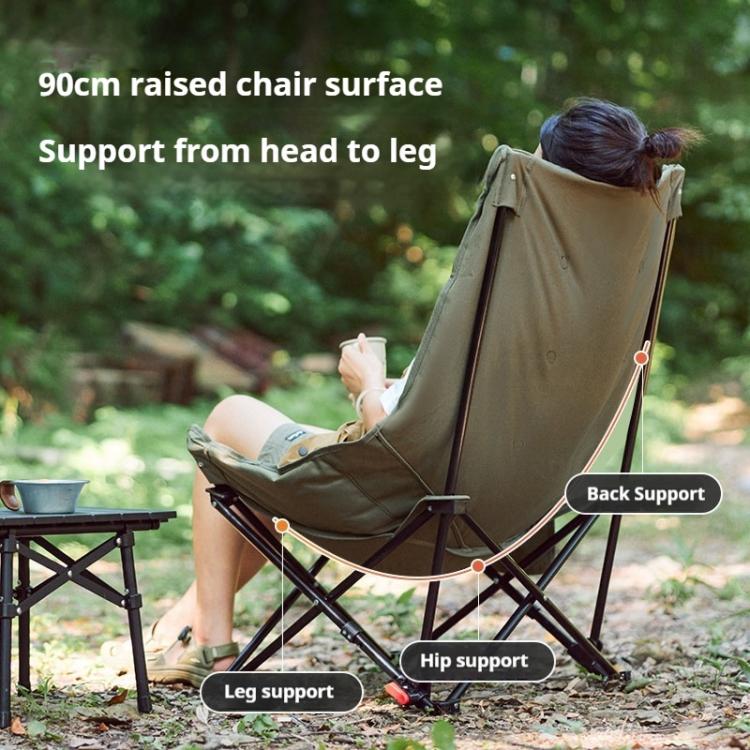 Naturehike Outdoor Folding High Back Moon Lounge Chair Camping Backrest Chair