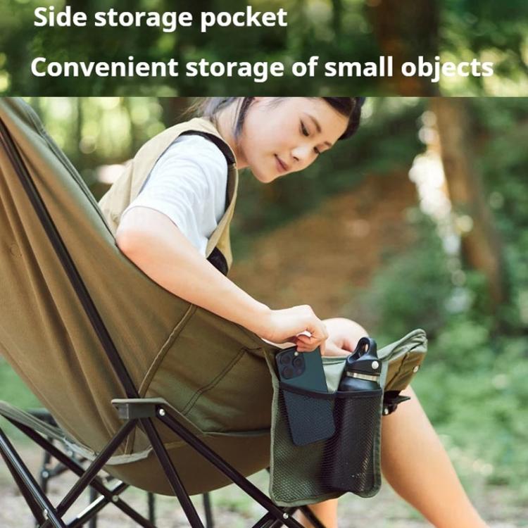 Naturehike Outdoor Folding High Back Moon Lounge Chair Camping Backrest Chair