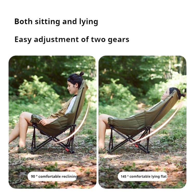 Naturehike Outdoor Folding High Back Moon Lounge Chair Camping Backrest Chair