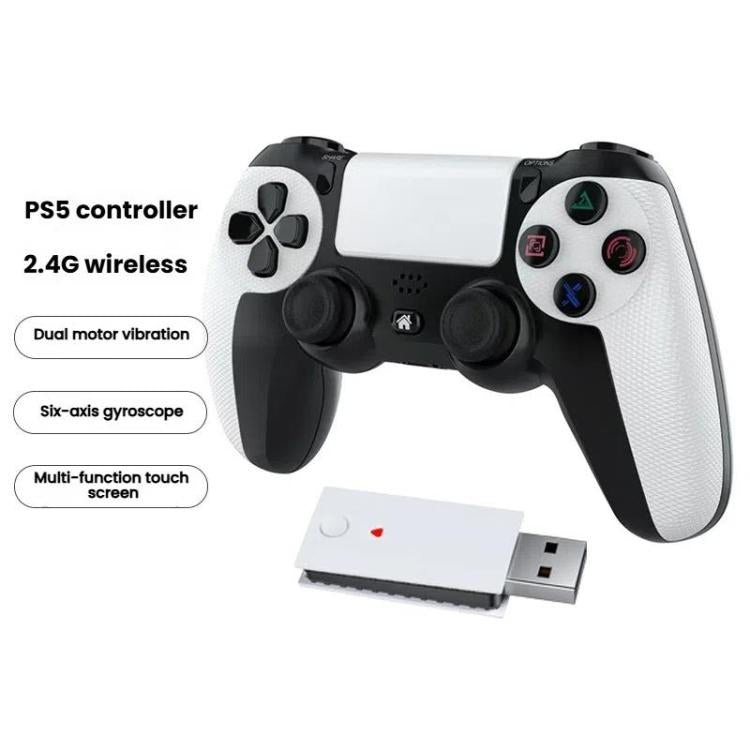 2.4G Dual Motor Dual Vibration 6-Axis Wireless Gamepad For PS4 / PS5 / Android / iOS / PC