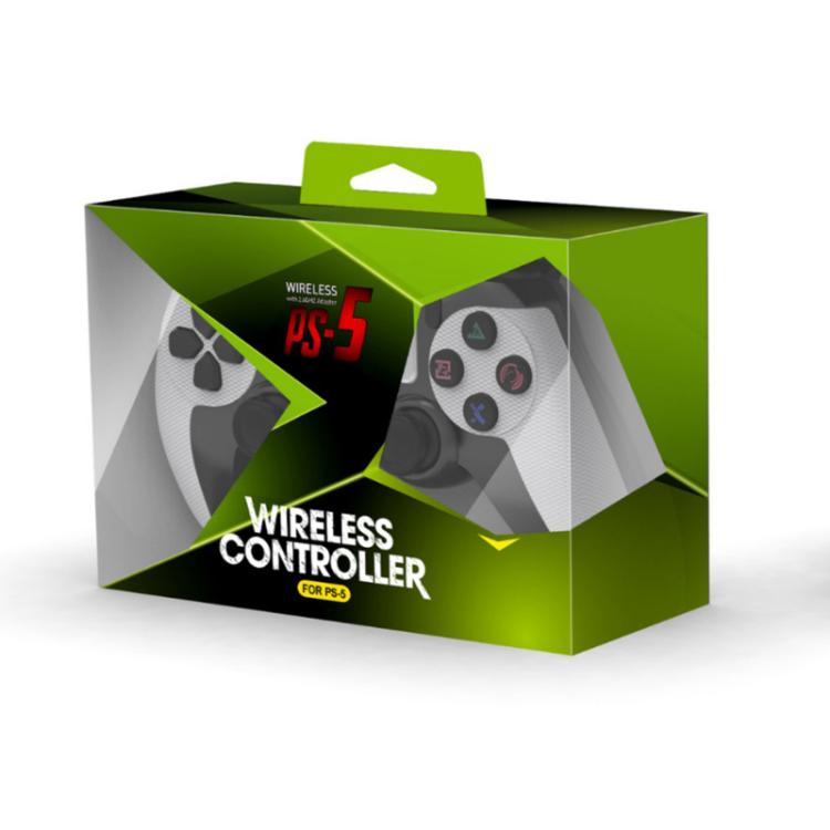 2.4G Dual Motor Dual Vibration 6-Axis Wireless Gamepad For PS4 / PS5 / Android / iOS / PC