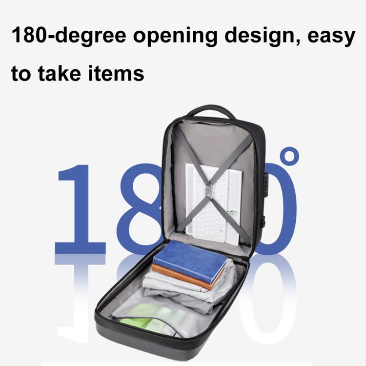 OUMANTU 966 Large-Capacity Waterproof Three-Dimensional Password Lock Laptop Backpack