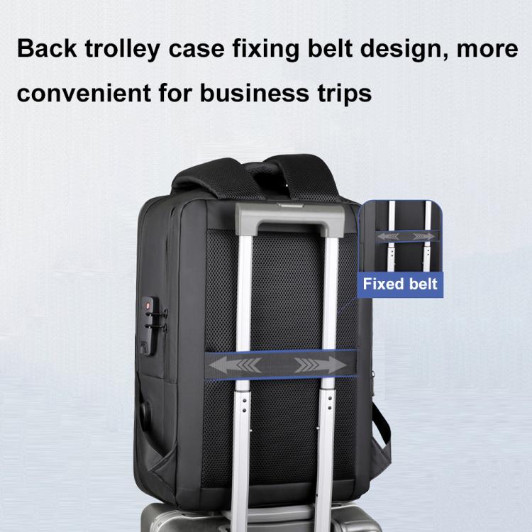 OUMANTU 966 Large-Capacity Waterproof Three-Dimensional Password Lock Laptop Backpack