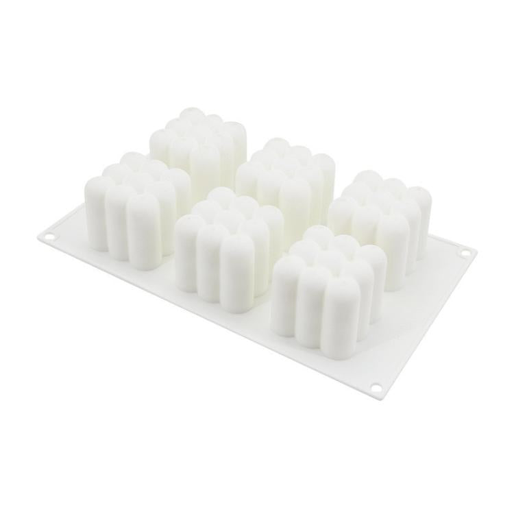 6-Cavity 3D Magic Cube Silicone Mousse Cake Mold Fondant Candle Mold