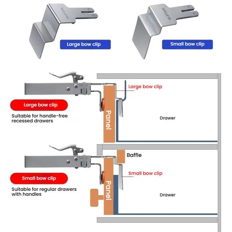 RUITOOL Stainless Steel Push Quick Drawer Clamp Adjustable Telescopic Woodworking Fixture Clamps