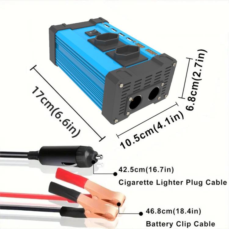 Gurxun 4 USB Ports Digital Display Modified Square Wave Inverter