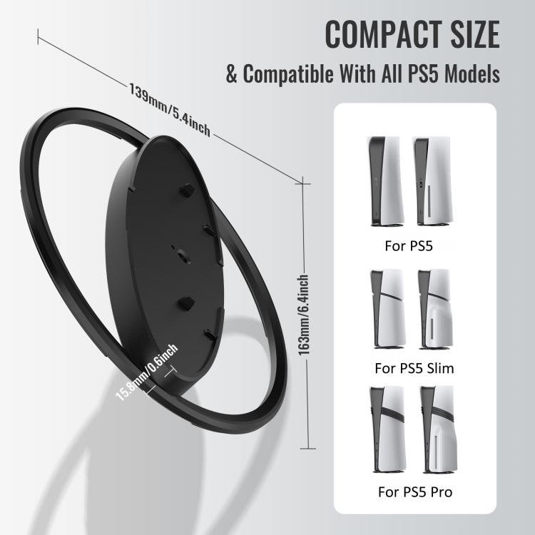 For PS5 / PS5 Slim / PS5 Pro Game Console Desktop Vertical Stand Non-Slip Base