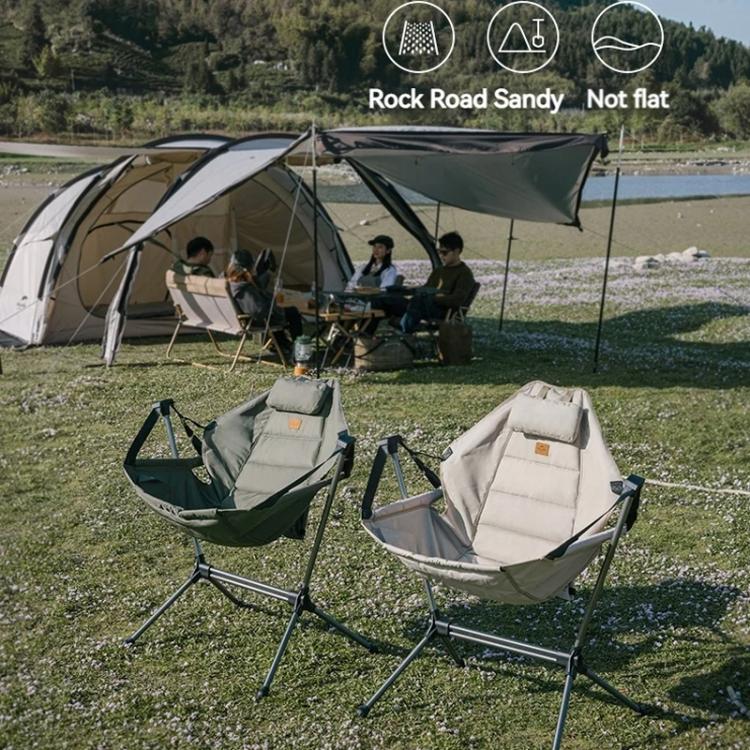 Naturehike Outdoor Folding Rocking Chair Portable Recliner Chair Leisure Camping Picnic Swing Chair