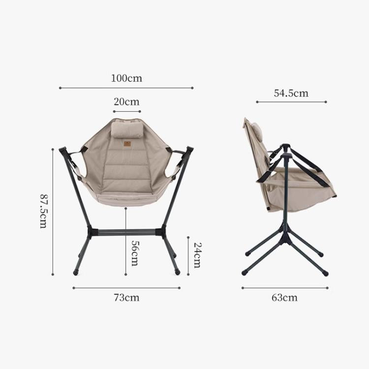 Naturehike Outdoor Folding Rocking Chair Portable Recliner Chair Leisure Camping Picnic Swing Chair