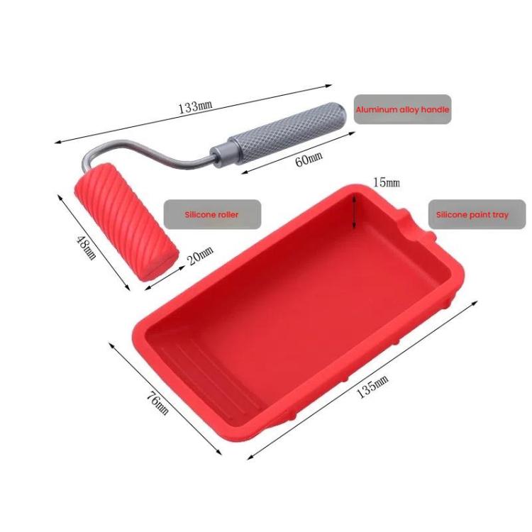 Glue Tray Brush Tool Silicone Case Roller Brush Reusable Paint Tray Woodworking Glue Container