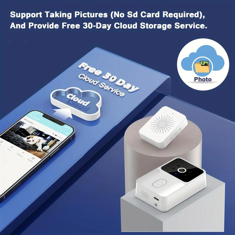 M8 WiFi Video Doorbell Supports Tuya APP Remote HD Night Vision Voice Intercom