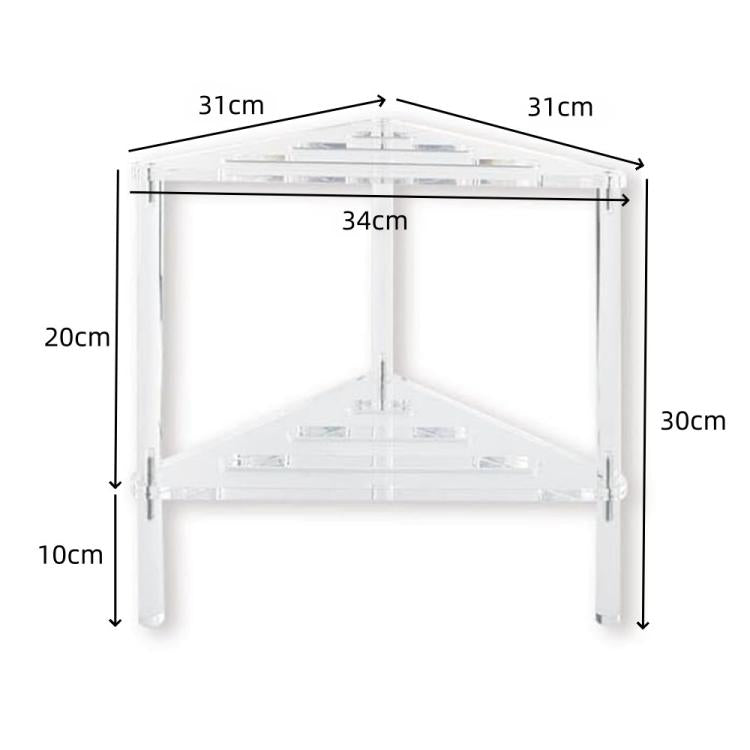 Acrylic Triangle Shower Pot Hollow Bracket