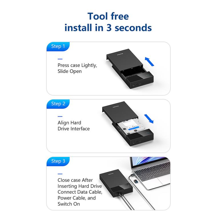 Blueendless MR35TC 3.5-inch USB3.0 2.5/3.5-inch SATA Mobile Hard Disk Box