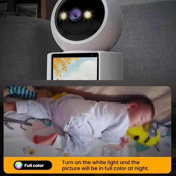 WiFi Two-Way Video Call Smart Panoramic Camera With 2.8-Inch Screen Supports Voice Wake-Up And One-Button Calling