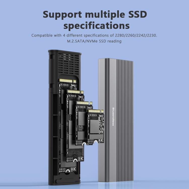 Blueendless 2818SN M.2 Nvme / Sata Dual-protocol Mobile Hard Disk Box