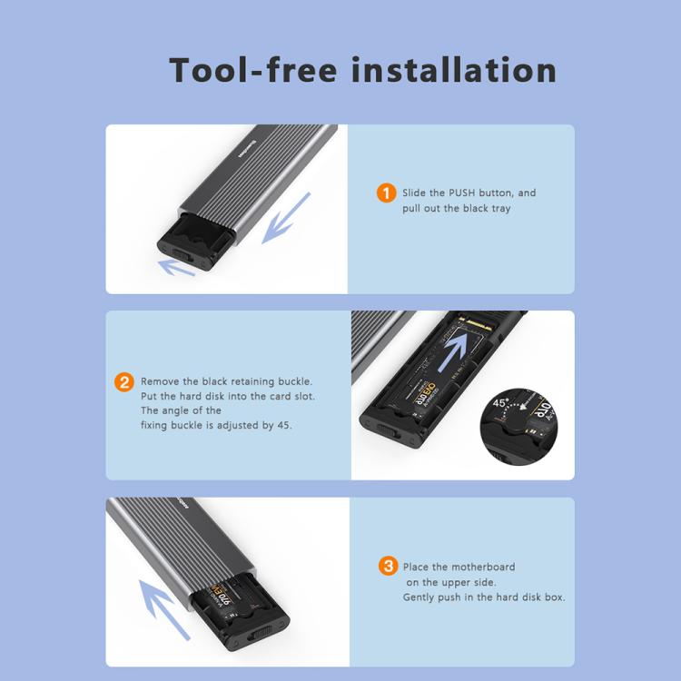 Blueendless 2818SN M.2 Nvme / Sata Dual-protocol Mobile Hard Disk Box