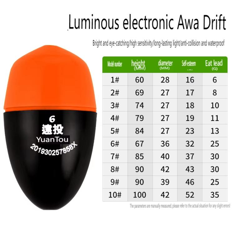 Electronic Luminous Float For Night Fishing Sea Fishing ABS Anti-Fall Float