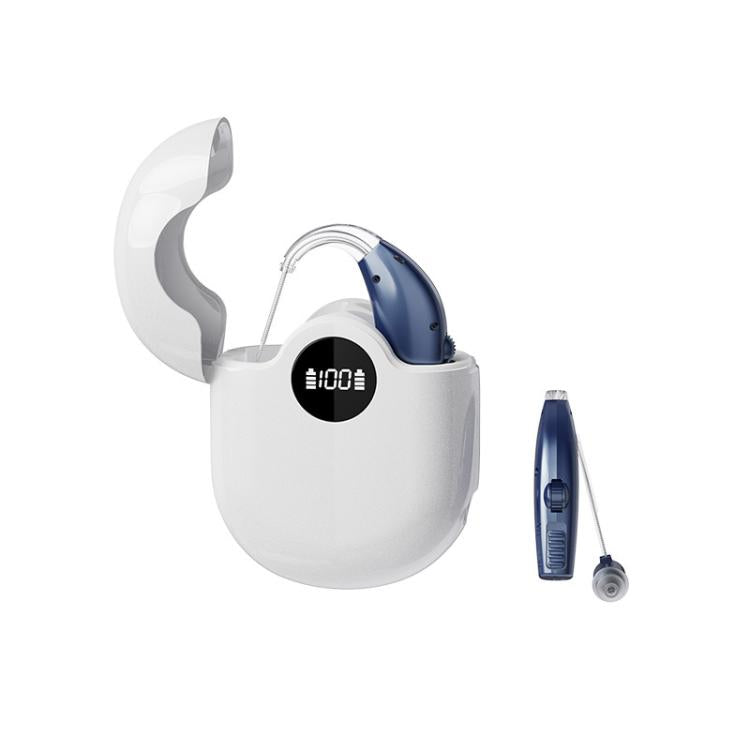 Noise-Cancelling Hearing Aid For Seniors With Digital Display And Charging Box
