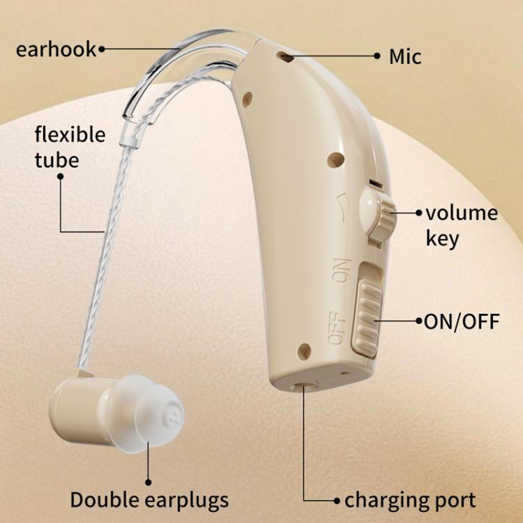 Noise-Cancelling Hearing Aid For Seniors With Digital Display And Charging Box