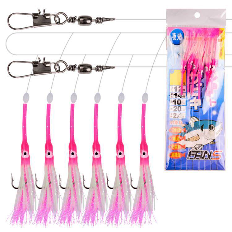 Luminous Bionic Hairtail String Hook Anti-bite Spanish Mackerel Fishing Set