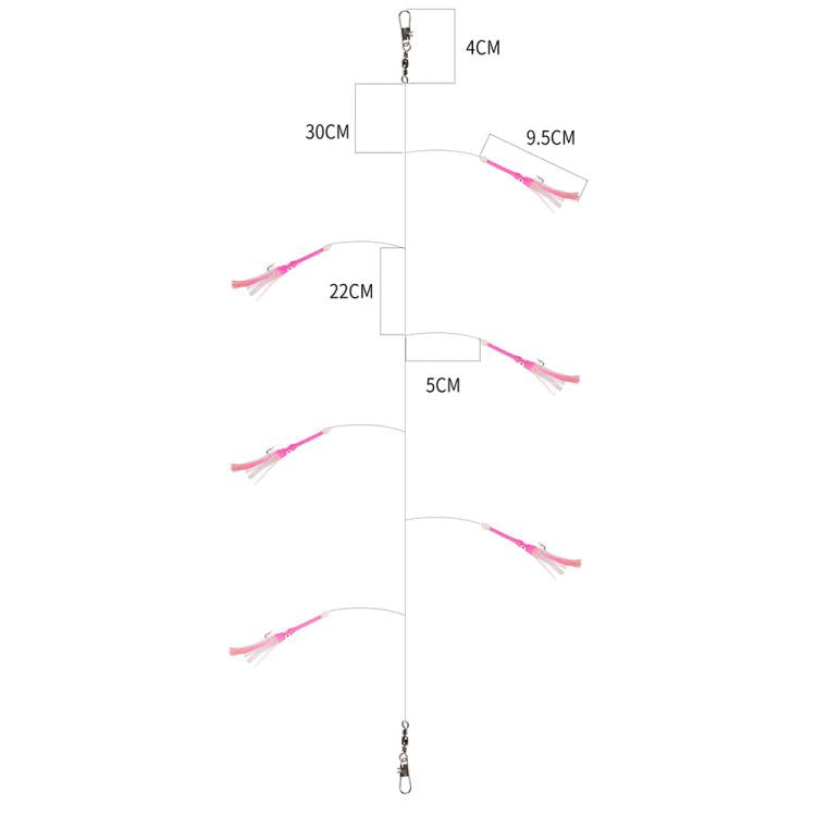 Luminous Bionic Hairtail String Hook Anti-bite Spanish Mackerel Fishing Set