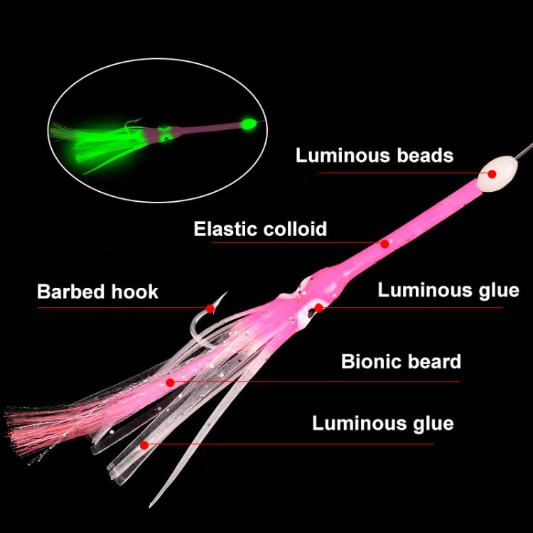 Luminous Bionic Hairtail String Hook Anti-bite Spanish Mackerel Fishing Set