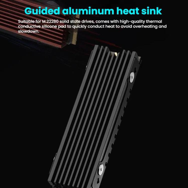 FinalCool M.2 2280 NVME SSD Radiator Aluminum Heat Sink for Desktop PC PS5