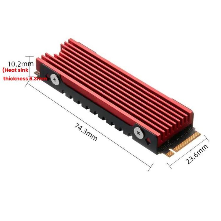 FinalCool M.2 2280 NVME SSD Radiator Aluminum Heat Sink for Desktop PC PS5