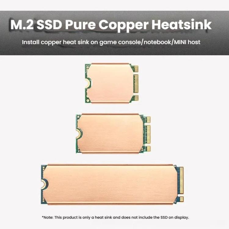 Pure Copper SSD Heat Sink for Game Consoles / Laptops / Mini Hosts
