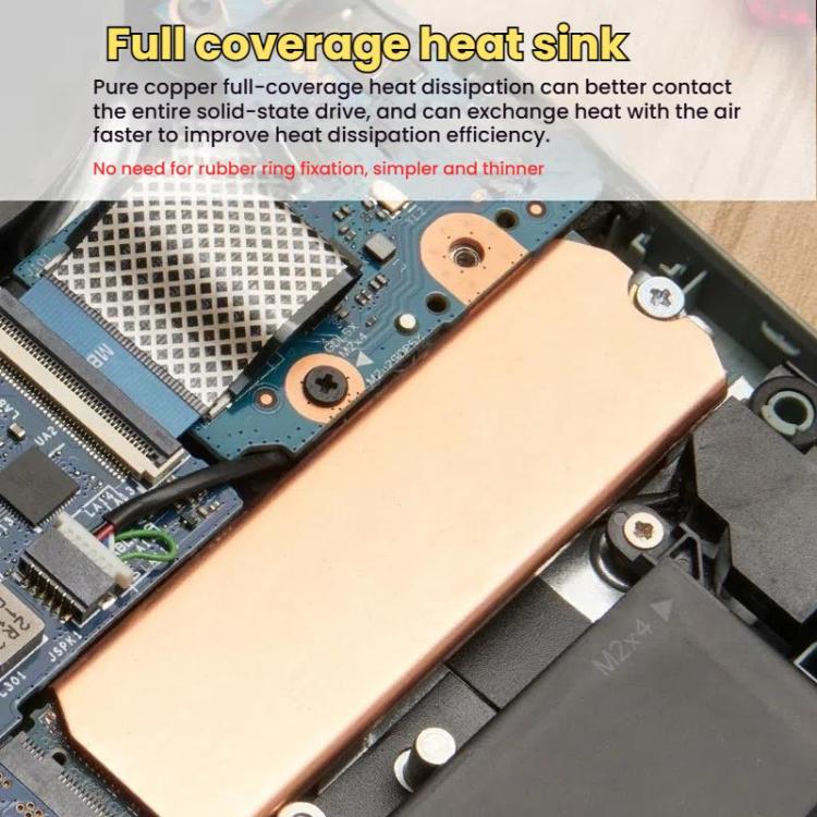 Pure Copper SSD Heat Sink for Game Consoles / Laptops / Mini Hosts
