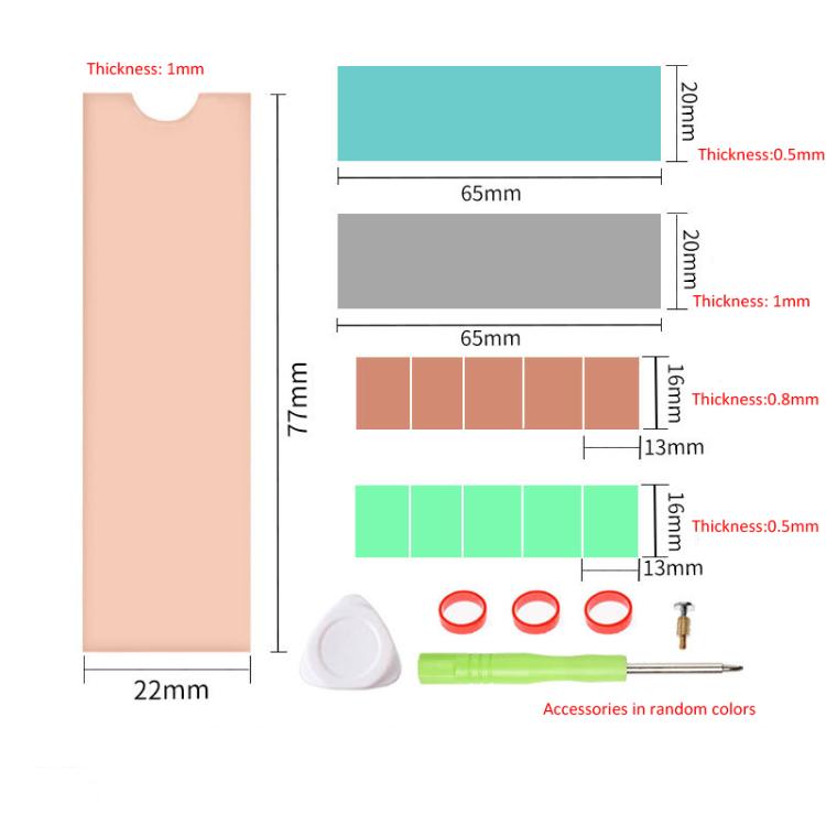 M.2 2280 NVME SSD Pure Copper Heatsink Radiator For Laptops / PCs